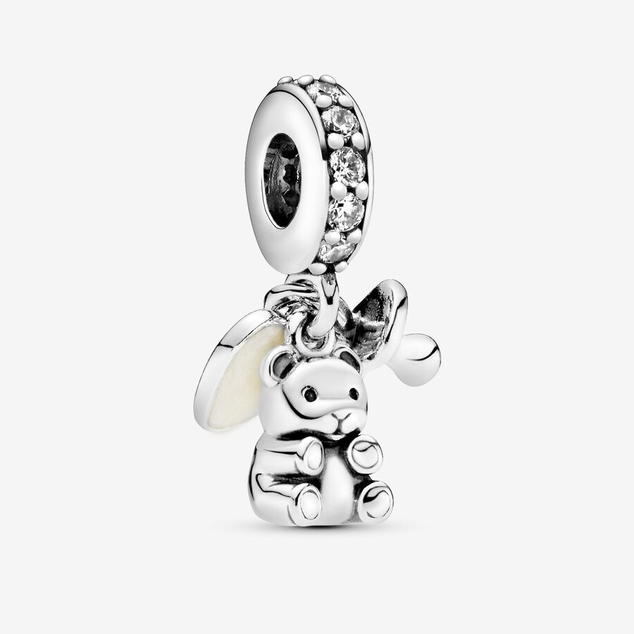 Pandora Moments Silver Teddy Bear Dangle Charm