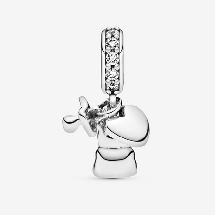 Pandora Moments Silver Teddy Bear Dangle Charm