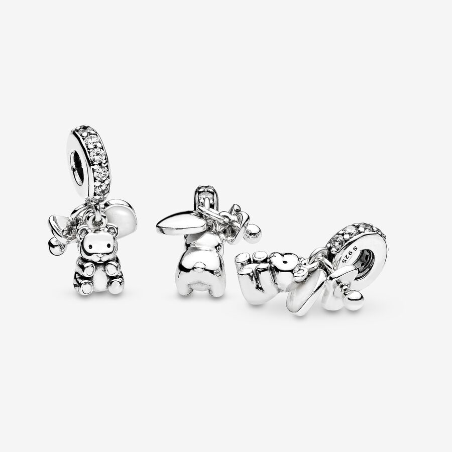Pandora Moments Silver Teddy Bear Dangle Charm