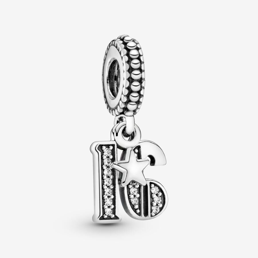 Pandora Moments 16th Celebration Birthday Dangle Charm