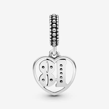 Pandora Moments Silver 18th Celebration Dangle Charm
