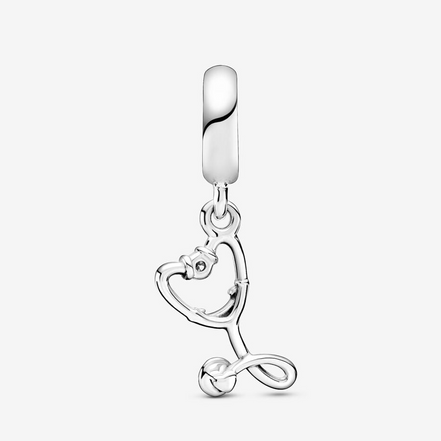 Pandora Moments Silver Stethoscope Heart Dangle Charm