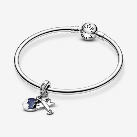 Panodra Moments "To Travel Is To Live" Propeller Plane Dangle Charm