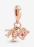 Pandora Moments Airplane, Globe & Suitcase Triple Dangle Charm