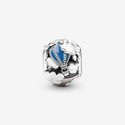Pandora Moments "Fly Away With Me" Rainbow Sky And Travel Charm