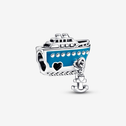 Pandora Moments Anchored Cruise Ship Charm
