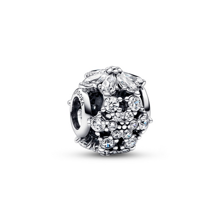 Pandora Timeless Sparkling Herbarium Cluster Round Charm