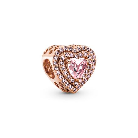 Pandora Timeless Sparkling Levelled Heart Charm