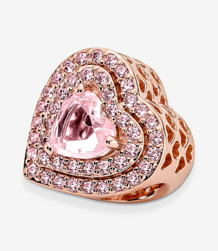 Pandora Timeless Sparkling Levelled Heart Charm