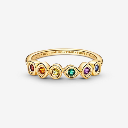 Pandora Marvel The Avengers Infinity Stones Ring Size 7.5