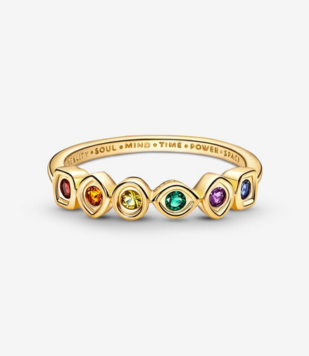 Pandora Marvel The Avengers Infinity Stones Ring Size 7.5