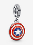 Pandora Marvel The Avengers Captain America Shield Dangle Charm