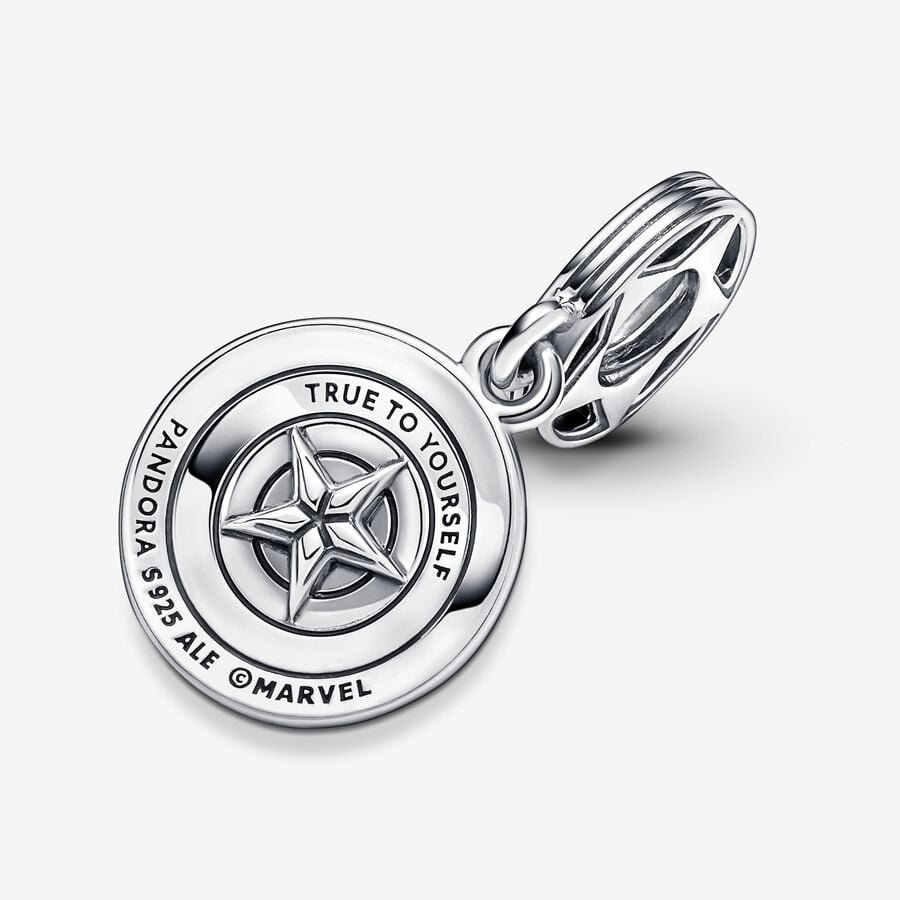 Pandora Marvel The Avengers Captain America Shield Dangle Charm