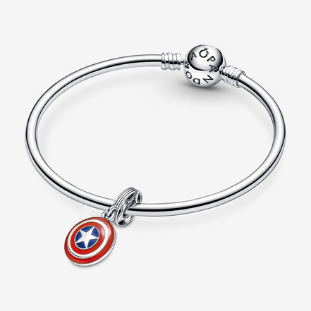 Pandora Marvel The Avengers Captain America Shield Dangle Charm