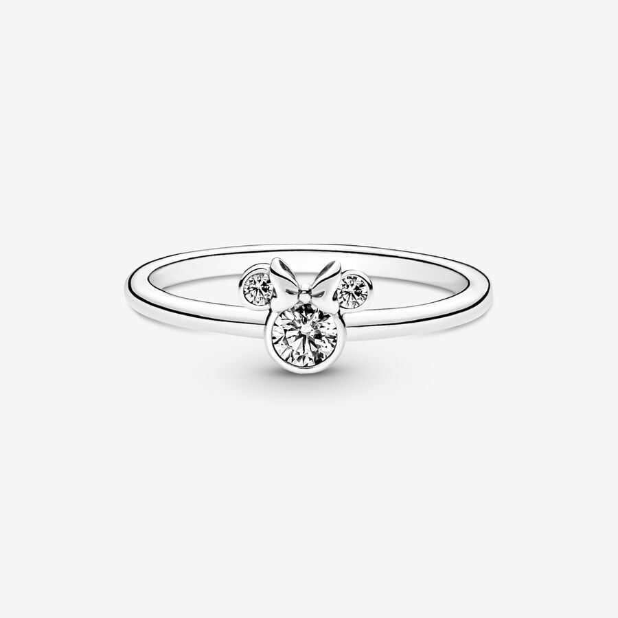 Pandora Disney Minnie Mouse Sparkling Head Ring Size 6