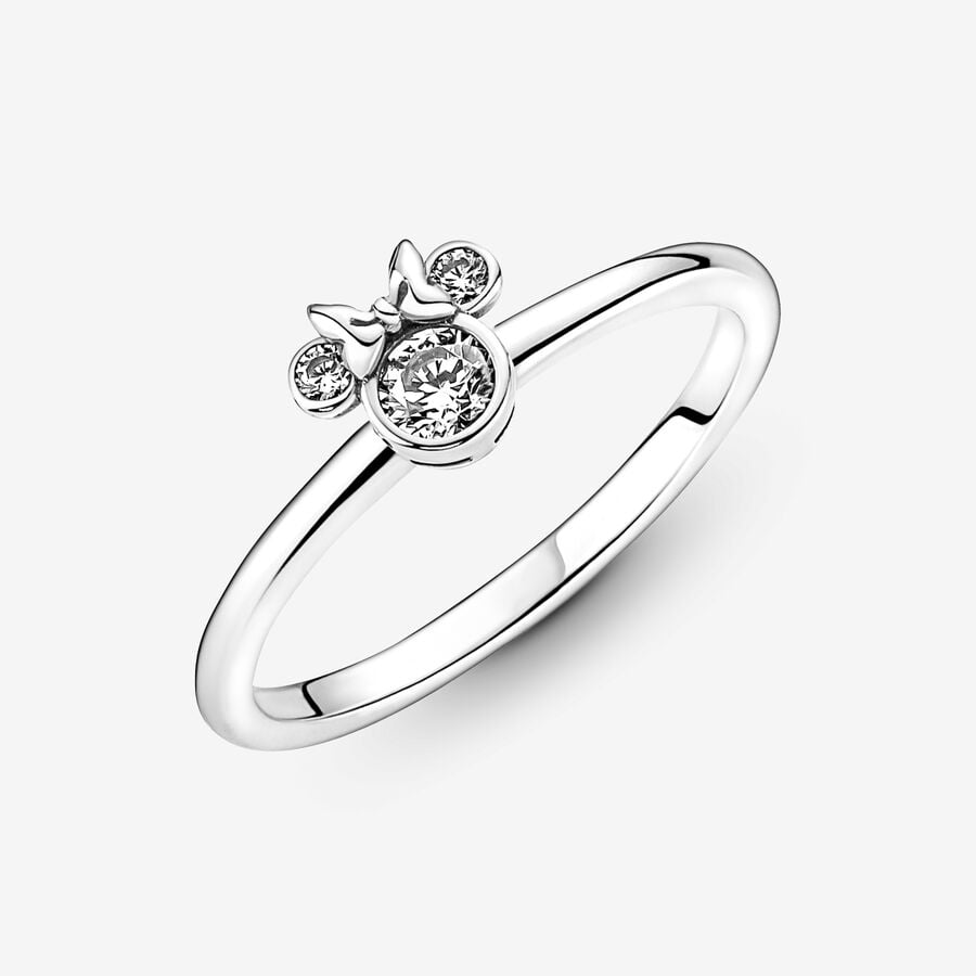 Pandora Disney Minnie Mouse Sparkling Head Ring Size 7