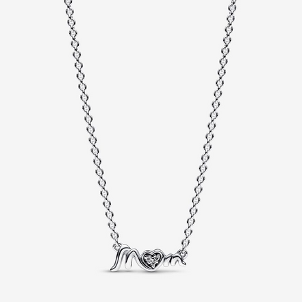 Pandora Moments Mom Pavé Collier Necklace