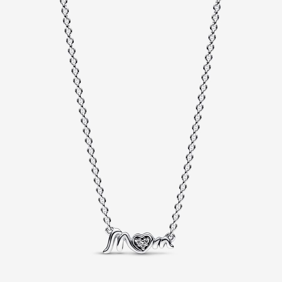 Pandora Moments Mom Pavé Collier Necklace