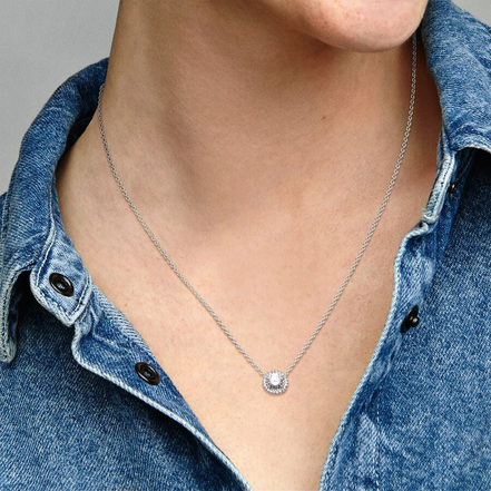 Pandora Timeless Round Sparkle Necklace 45 cm