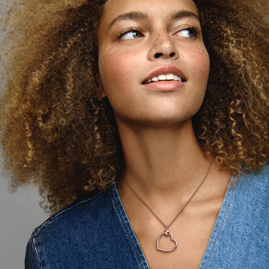 Pandora Moments Rose Heart Charm Pendant