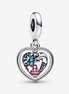 Pandora Moments Family Spinning Heart Globe Dangle Charm