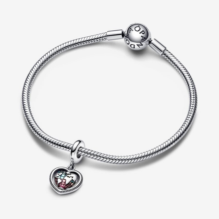 Pandora Moments Family Spinning Heart Globe Dangle Charm