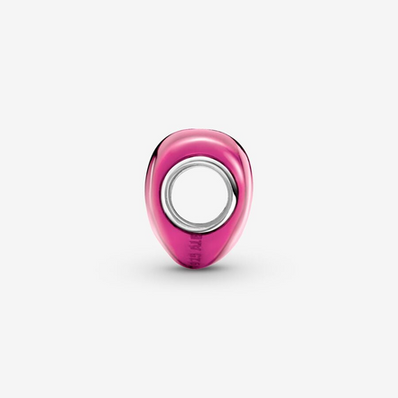 Pandora Moments Metallic Pink Heart Charm