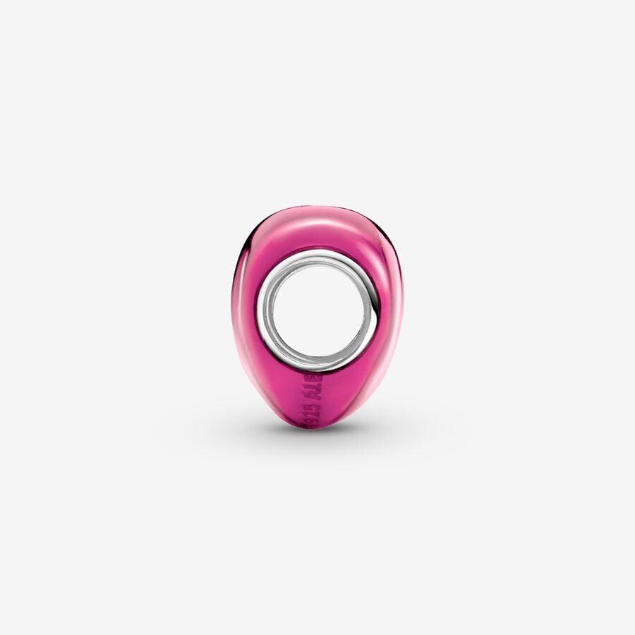 Pandora Moments Metallic Pink Heart Charm