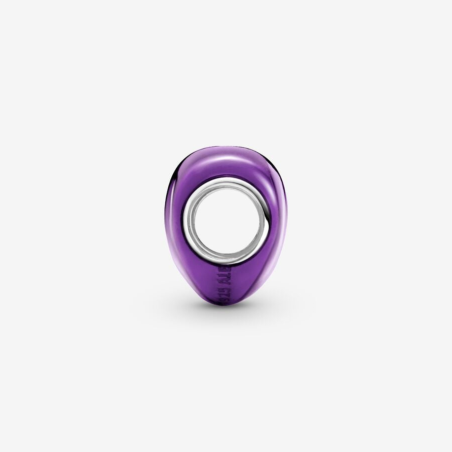 Pandora Moments Metallic Purple Heart Charm