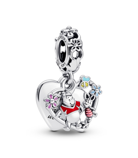 Pandora Disney Winnie the Pooh & Piglet Double Dangle Charm