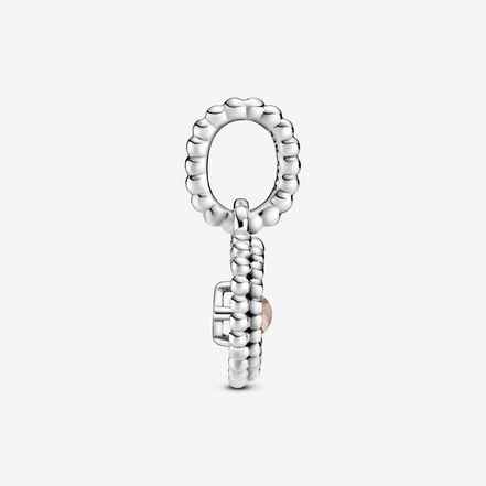 Pandora Moments June Misty Rose Beaded Heart Dangle Charm