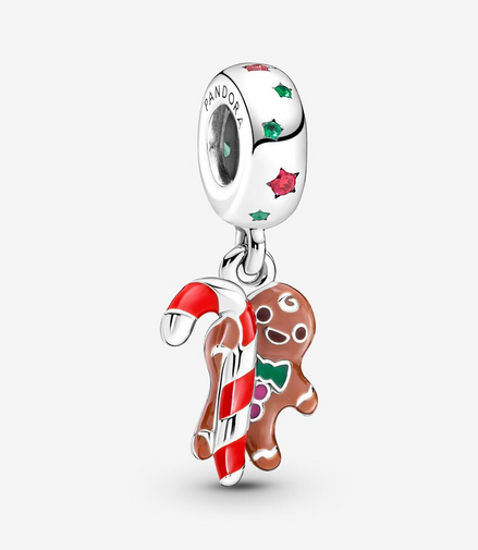 Pandora Moments "Life is Sweet"  Gingerbread Man Dangle Charm