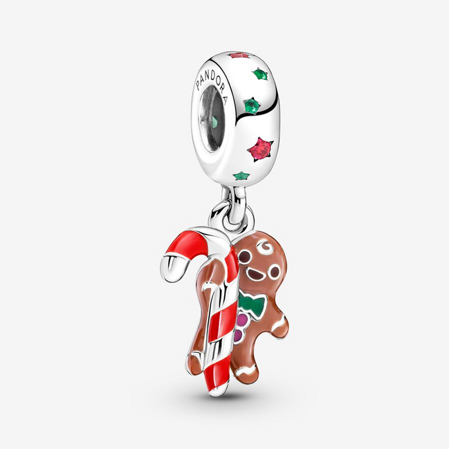 Pandora Moments "Life is Sweet"  Gingerbread Man Dangle Charm