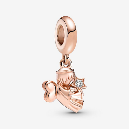 Pandora Moments Heart Winged Angel Dangle Charm