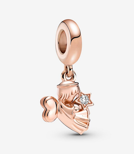 Pandora Moments Heart Winged Angel Dangle Charm