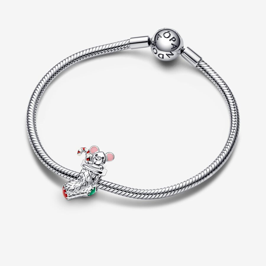 Pandora Moments Festive Mouse And Stocking Charm