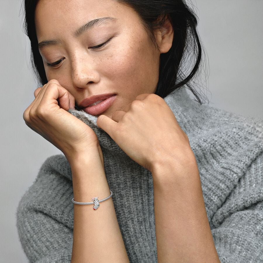 Pandora Moments Festive Mouse And Stocking Charm