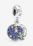 Pandora Moments Santa Claus On The Moon Double Dangle Charm