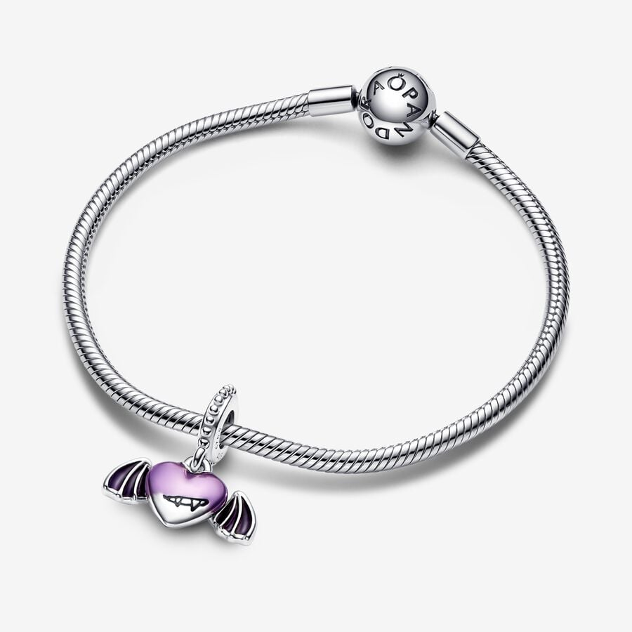 Pandora Moments Vampire Winged Heart Dangle Charm