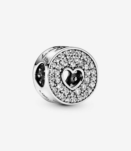 Pandora Moments Pavé And  Heart Anniversary Charm
