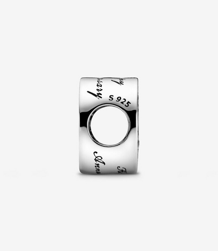 Pandora Moments Pavé And  Heart Anniversary Charm