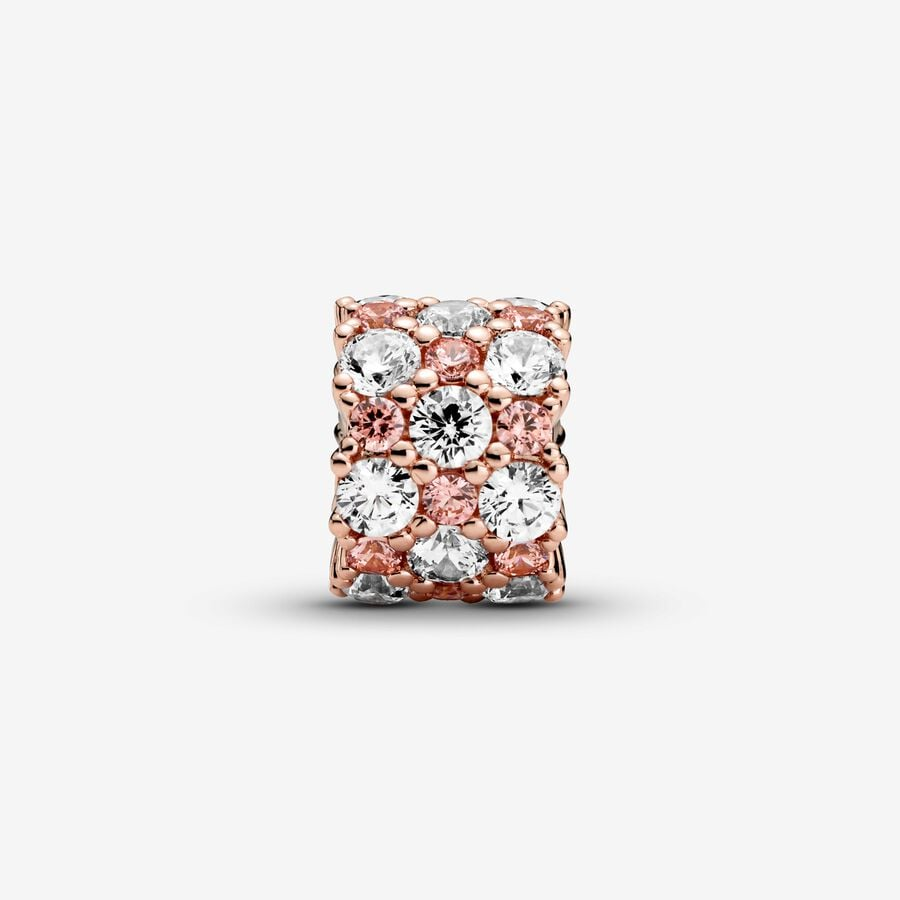 Pandora Timeless Pink And Clear Sparkle Charm