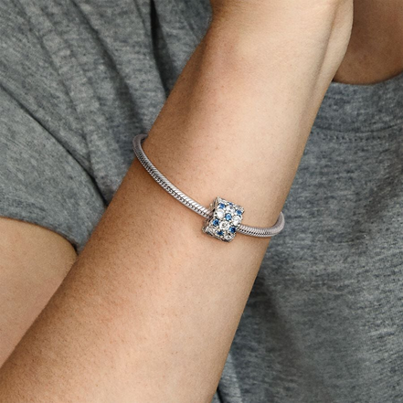 Pandora Timeless Blue and Clear Sparkle Charm