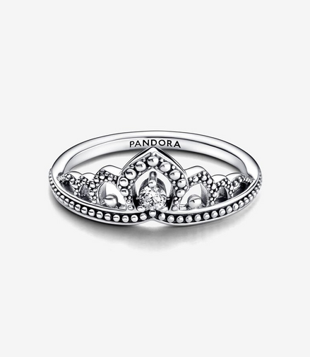 Pandora Timeless Regal Beaded Tiara Ring Size 6