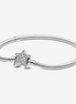 Pandora Moments Asymmetric Star Clasp Snake Chain Bracelet Size 19
