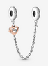 Pandora Moments Family Heart Safety Chain Charm