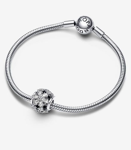 Pandora Timeless Sparkling Herbarium Cluster Round Charm