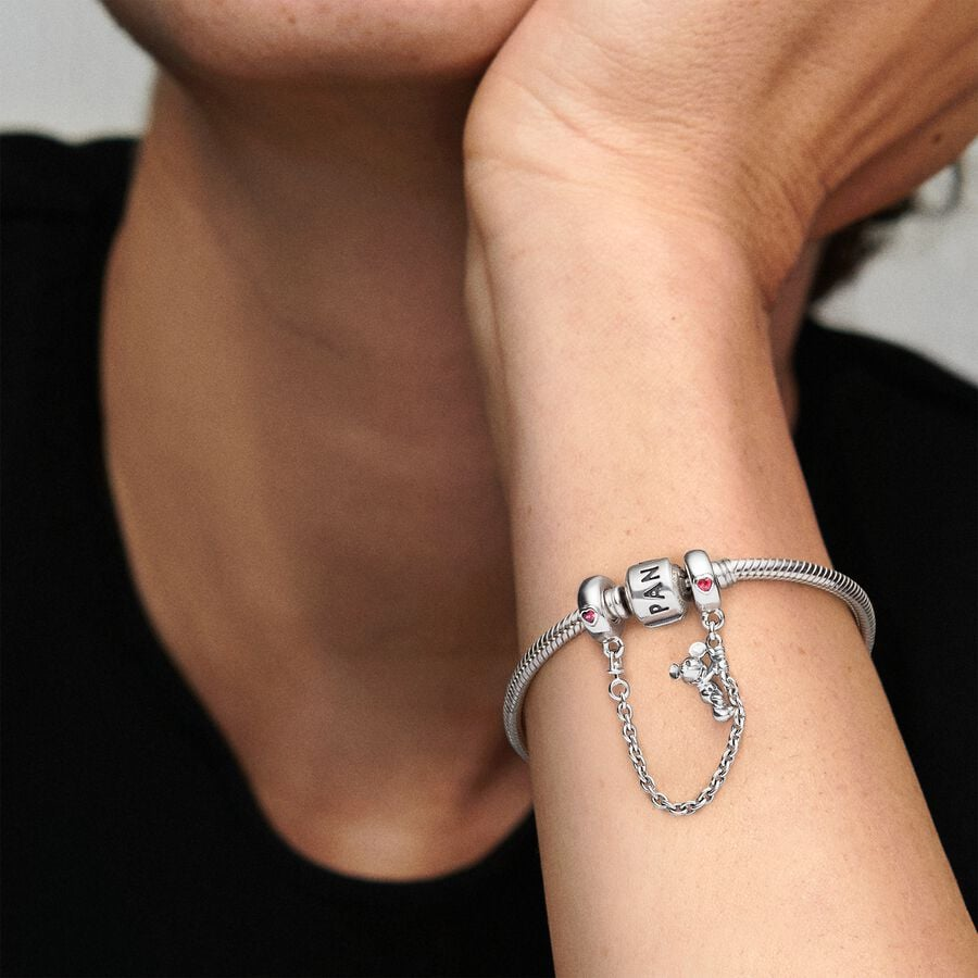 Pandora Disney Climbing Mickey Mouse Safety Chain Charm