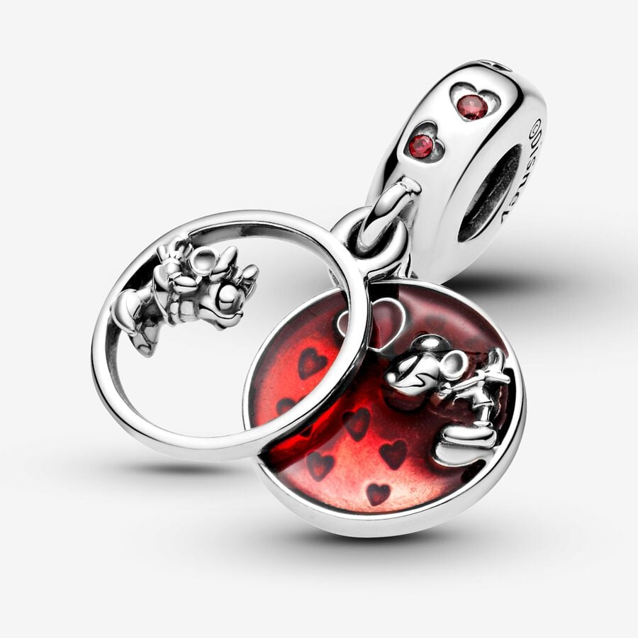 Pandora Disney Mickey Mouse & Minnie Mouse Love and Kisses Dangle Charm