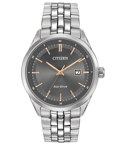 Men's Citizen Eco-Drive Addysen Grey Dial Stainless Steel Watch
